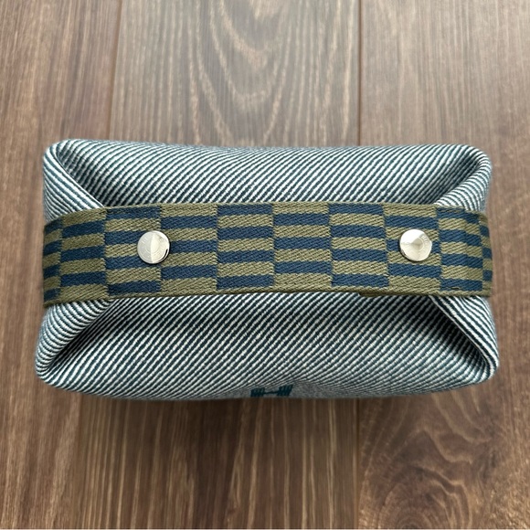 🆕 Hermes Bride-a-Brac H Natte Bicolor Wool Twill Vanity Case, Large Model - Picture 4 of 16